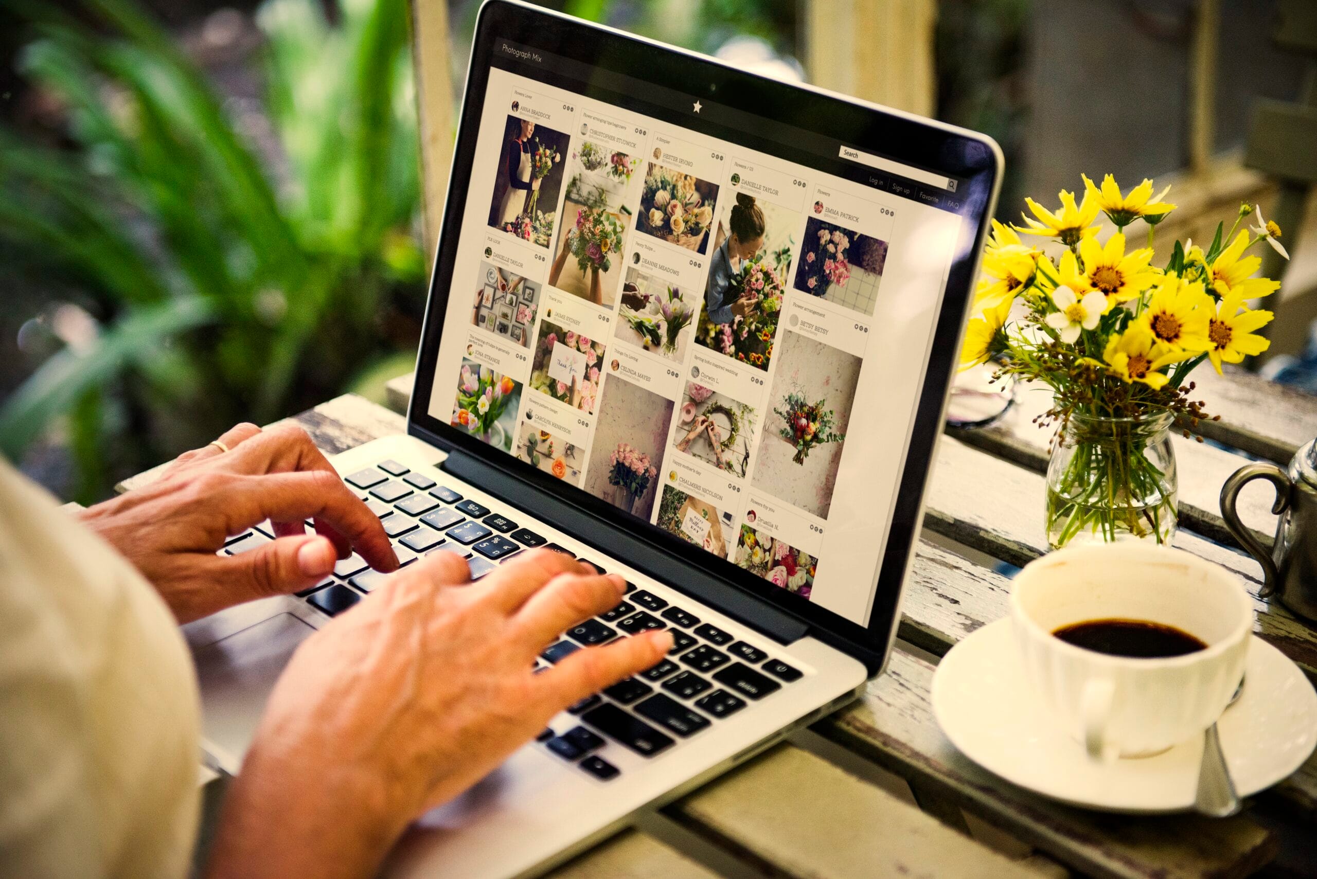 woman is using computer laptop